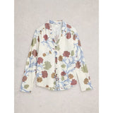 White Stuff Annie Collared Jersey Shirt In Ivory