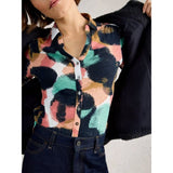 White Stuff Annie Collared Shirt Jersey In Navy