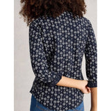 White Stuff Annie Jersey Mid Length Shirt In Navy