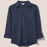 White Stuff Annie Jersey Shirt In French Navy