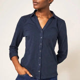 White Stuff Annie Jersey Shirt In French Navy