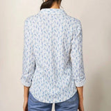 White Stuff Annie Print Jersey Shirt White