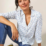 White Stuff Annie Print Jersey Shirt White