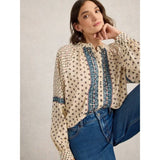 White stuff Ari Embroidered Shirt In Ivory