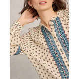 White stuff Ari Embroidered Shirt In Ivory
