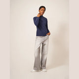 White Stuff Birdie Button In Dark Navy