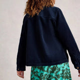 White Stuff Carrie Cord Long Sleeve Jacket in Dark Navy
