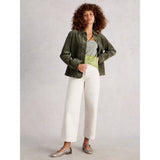 White Stuff Carrie Cord Long Sleeve Jacket In Dusty Green