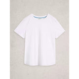 White Stuff Clara Crew Neck Short Sleeve Tee In Brilliant White