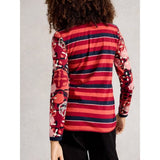 White Stuff Clara Long Sleeve Crew Neck Tee In Red