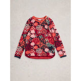 White Stuff Clara Long Sleeve Crew Neck Tee In Red
