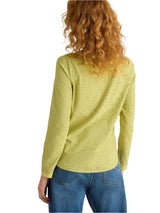White Stuff Clara Long Sleeve Embroidered Tee in Yellow