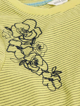 White Stuff Clara Long Sleeve Embroidered Tee in Yellow