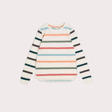 White Stuff Clara Long Sleeve Striped Tee In Ivory Multi