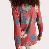 White Stuff Clara Long Sleeve Tee Crew Neck In Pink
