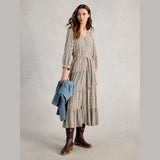 White Stuff Clementine Midi Dress In Black Multi
