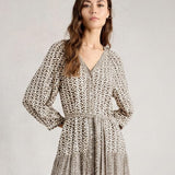 White Stuff Clementine Midi Dress In Black Multi