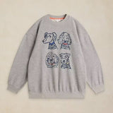 White Stuff Cleo Longline Graphic Sweat In Grey