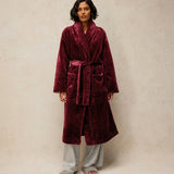 White Stuff Clover Cosy Dressing Gown In Plum