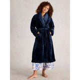 White Stuff Clover Cosy Shawl Neck Dressing Gown In Dark Navy