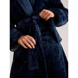 White Stuff Clover Cosy Shawl Neck Dressing Gown In Dark Navy
