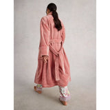 White Stuff Clover Cosy Shawl Neck Dressing Gown In Light PInk