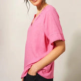 White Stuff Cora Linen Top Bright Pink