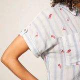 White Stuff Ella Embroidered Cotton Shirt White