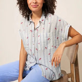 White Stuff Ella Embroidered Cotton Shirt White