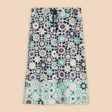 White Stuff Elle Linen Blend Skirt in Navy Print