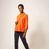 White Stuff Emilia Organic Cotton Shirt Bright Red