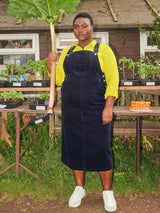 White Stuff Emmie Organic Cord Pinafore in Dark Navy