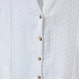 White Stuff Flowing Grasses Jersey Shirt Brilliant White