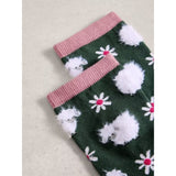 White Stuff Fluffy Ankle Sock In Dark Green