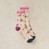 White Stuff Fluffy Sausage Dog Ankle Sock In Natural Multi