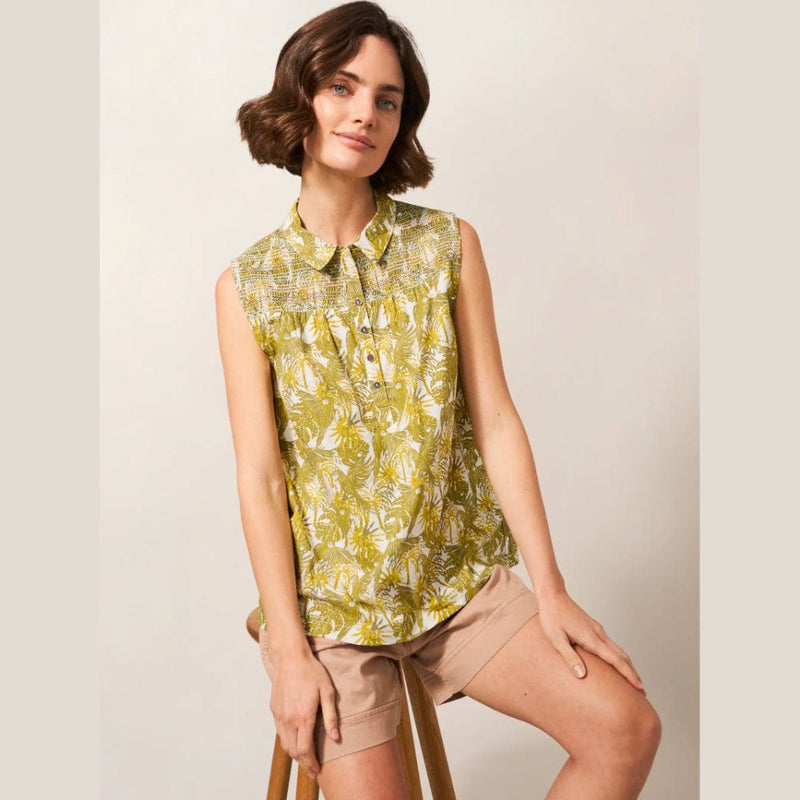 White Stuff Gianna Cotto Shirt In Green