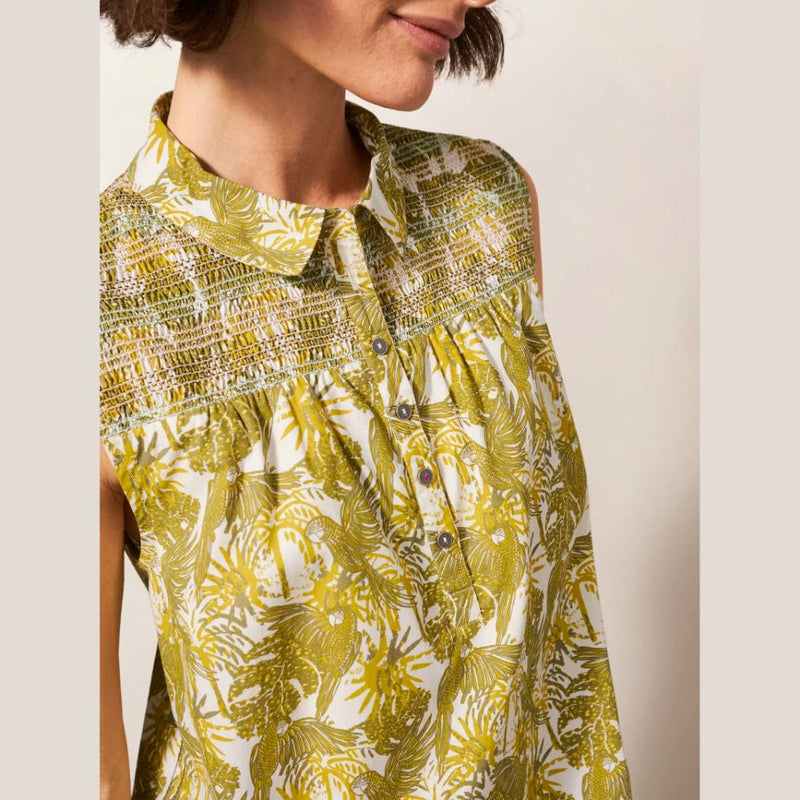 White Stuff Gianna Cotto Shirt In Green