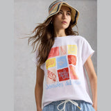 White Stuff Gina Graphics Tee In Ivory