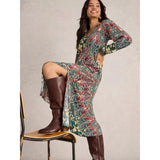 White Stuff Hope Bias Cut Dress In Teal