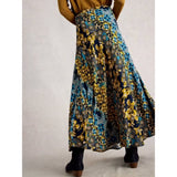 White Stuff Hope Bias Cut Maxi Print Skirt In Navy Multi