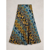 White Stuff Hope Bias Cut Maxi Print Skirt In Navy Multi