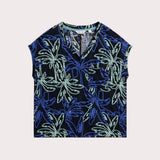 White Stuff Iris Linen Tee Navy