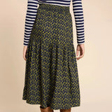 White Stuff Jamima Eco Vero Skirt in Navy Multi