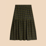 White Stuff Jamima Eco Vero Skirt in Navy Multi