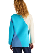 White Stuff Jana Abstract Jumper In Bright Blue