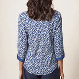 White Stuff Jersey Shirt Navy Print