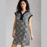 White Stuff Jilly Linen Dress In Navy