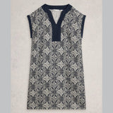White Stuff Jilly Linen Dress In Navy