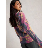 White Stuff Jodie Printed Jumper In Pink
