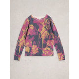 White Stuff Jodie Printed Jumper In Pink